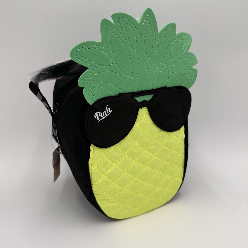 Victoria's Secret PINK Pineapple Cooler Summer Beach Insulated Lunch Bag NWT - Picture 2 of 12